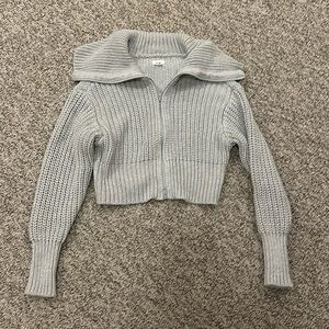 Aerie Crop Gray Sweater
